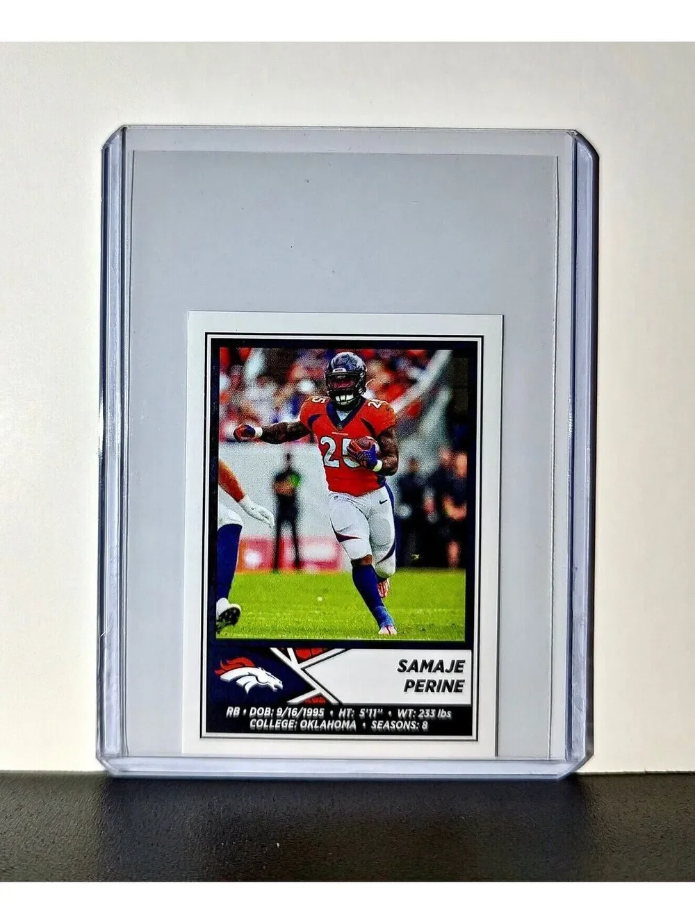 Samaje Perine 2024 Panini NFL Sticker #236 Denver Broncos